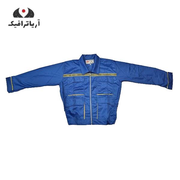 کاپشن شلوار طرح دار آبی پوشش کار